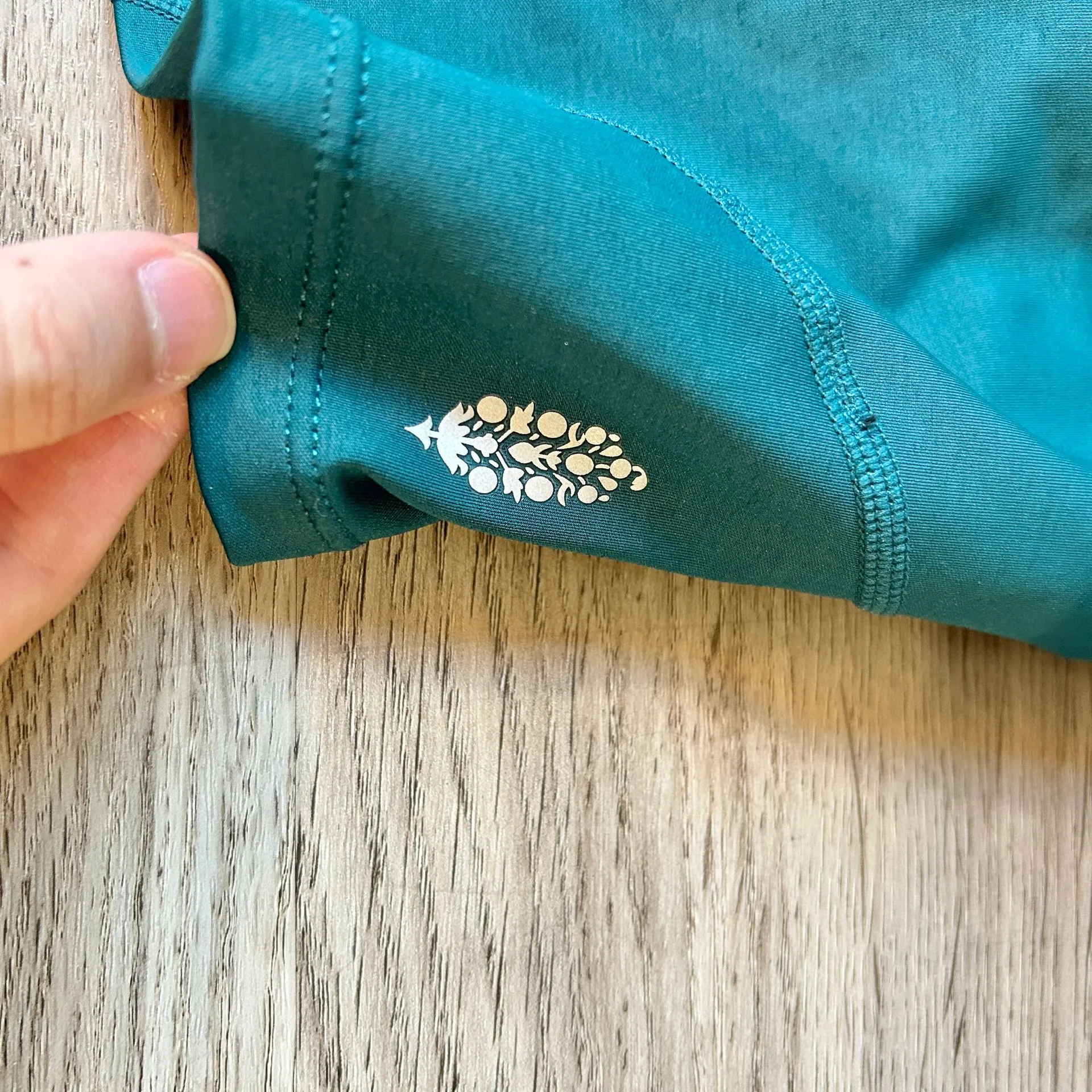 Movement Teal Square Neck Workout Crop Top Size S - Image 3