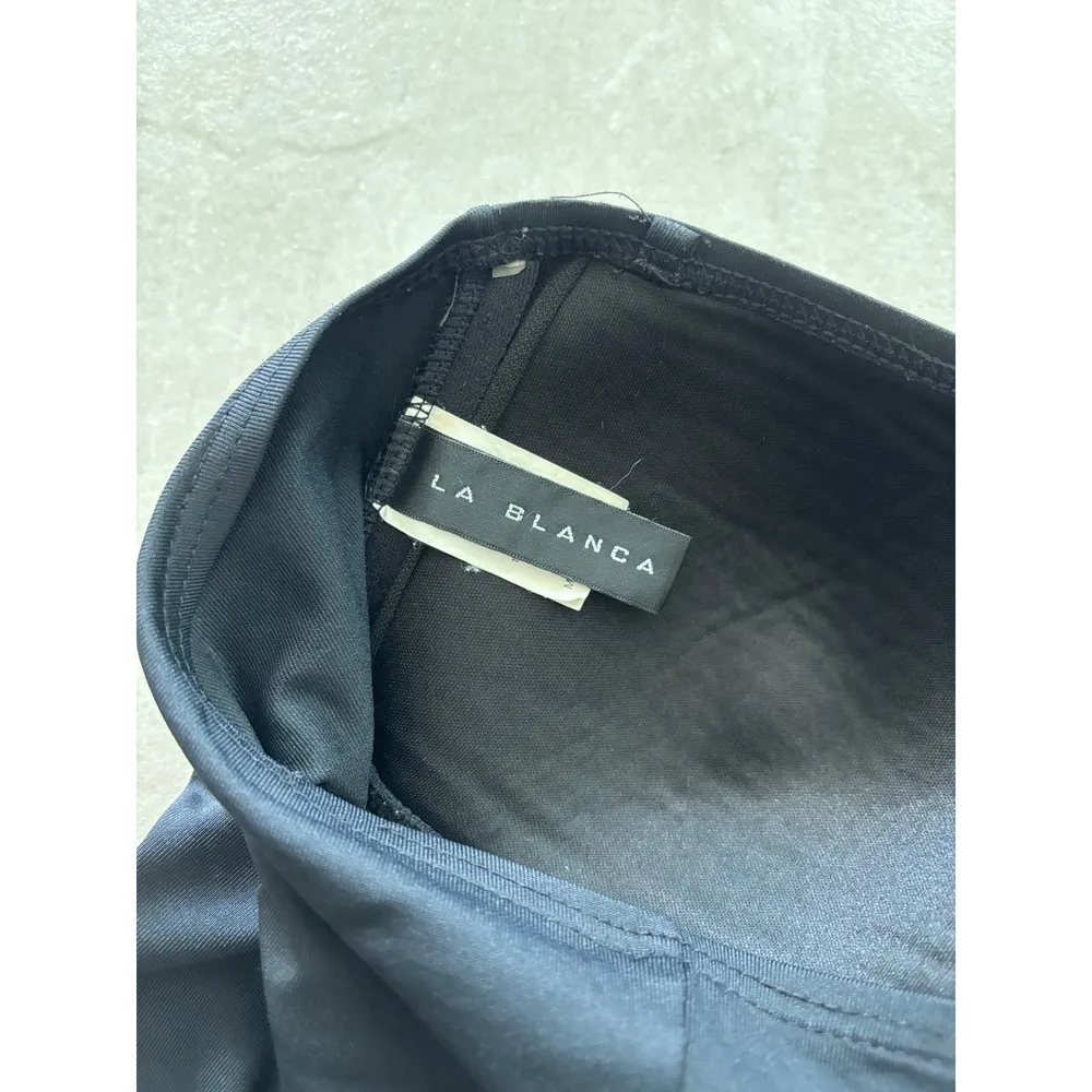 La Blanca Swimsuit Womens 12 Black Jewel Tummy Control Beach Resort Coast Luxury - Image 6