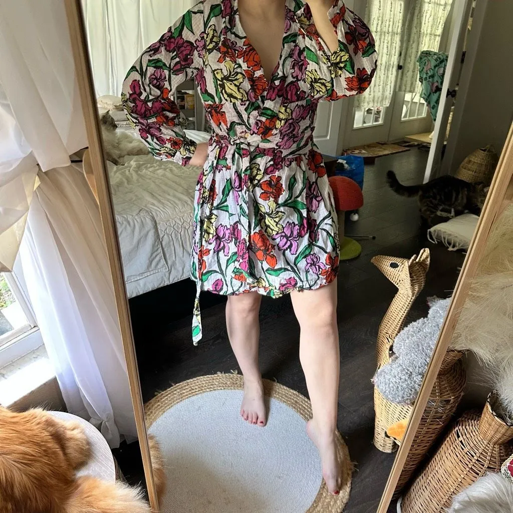 Roller Rabbit Women’s Small Jorales Bibianna Wrap Floral Dress - Image 2