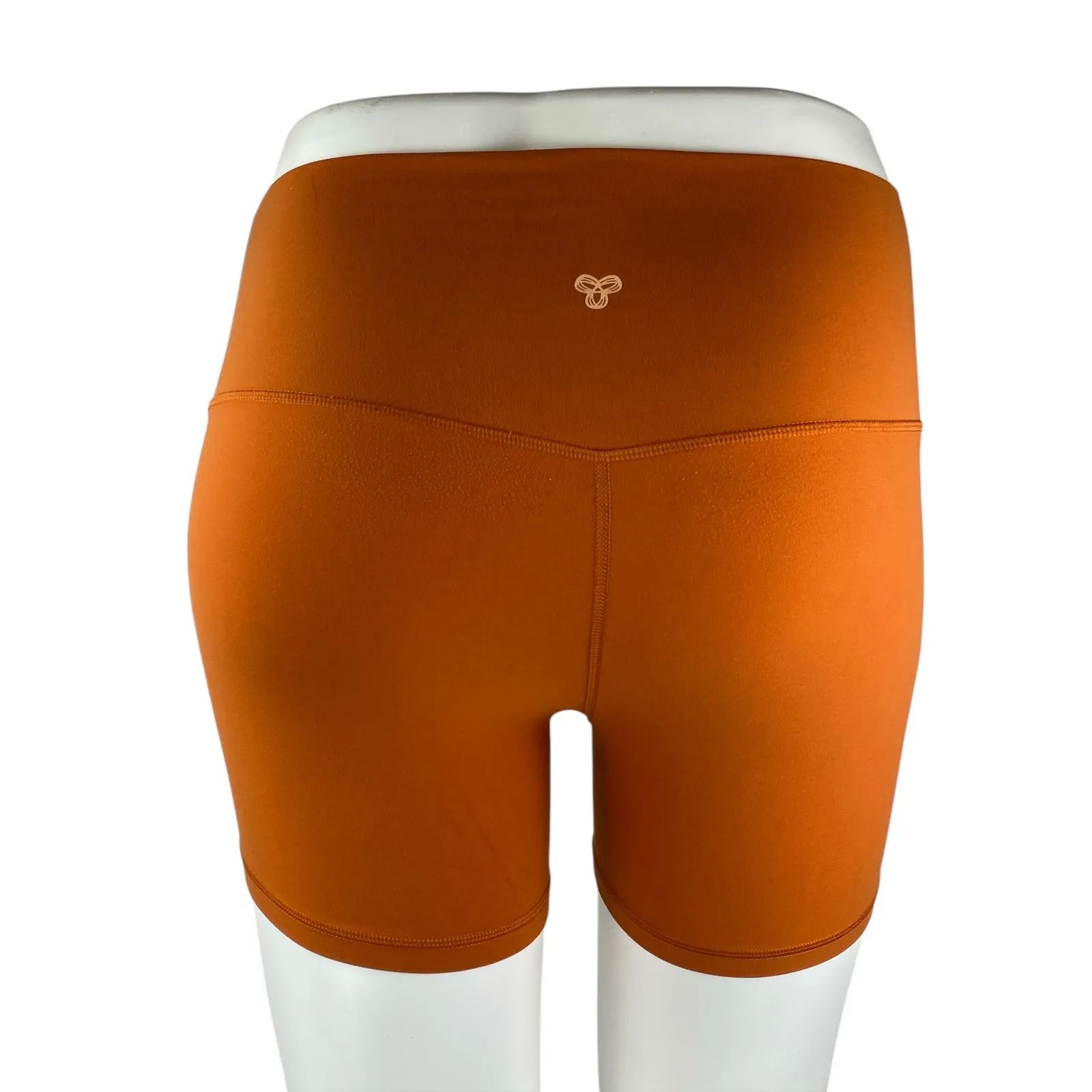 Aritzia TnAction Womens Orange High Rise Activewear Yoga Athletic Biker Shorts L - Image 2