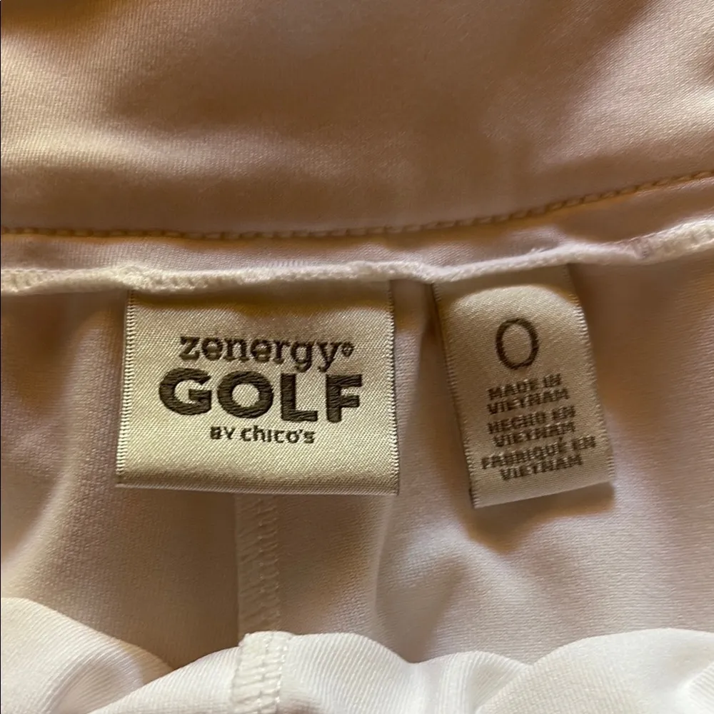 Chico's White Knee-Length Pleated Golf Skirt - Image 3