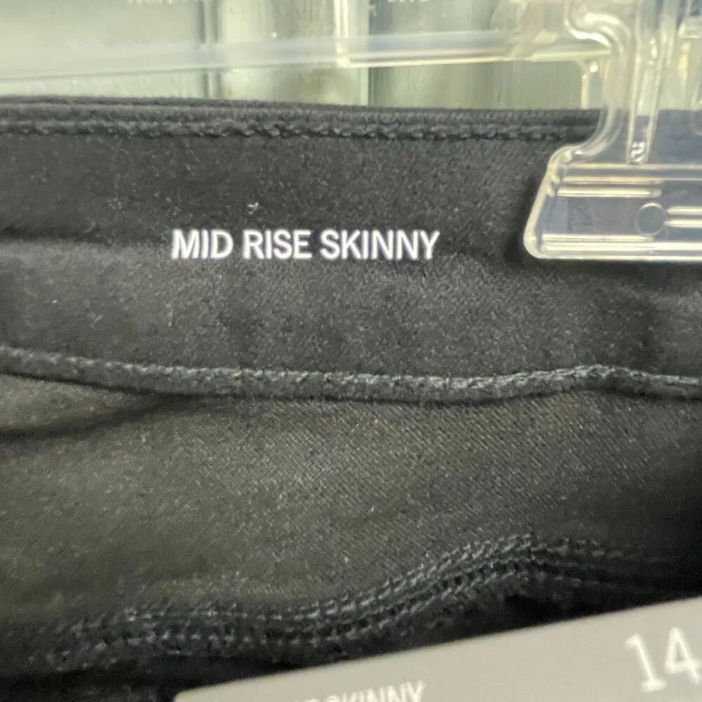 The Limited Mid Rise Skinny Black Jeans Size 14 NEW Classic Casual Stretch - Image 3