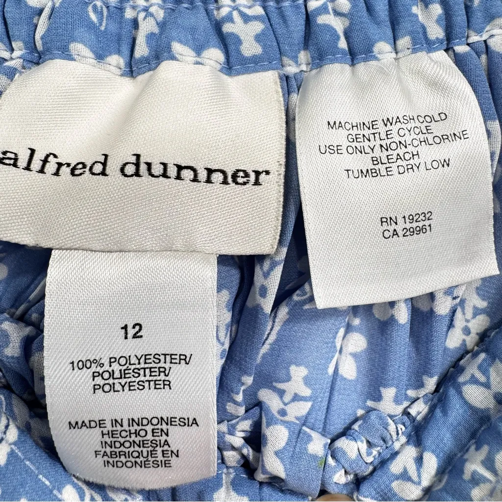 Vintage Y2K Blue Boho Paisley Floral Prairie Maxi Skirt Tiered Chiffon Plisse Size 12 - Image 5