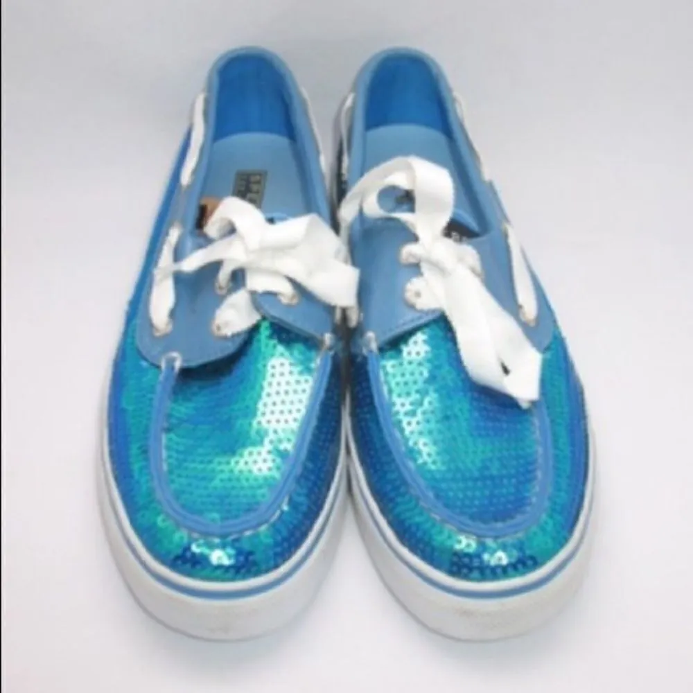NWOB Sperry Topsider Blue Sequin Shoes - Image 2
