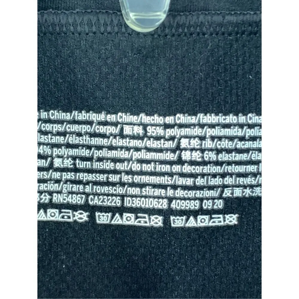 PINK Active Women’s Raglan Long Sleeve Cropped Quarter-Zip Top Black Size M/L - Image 2