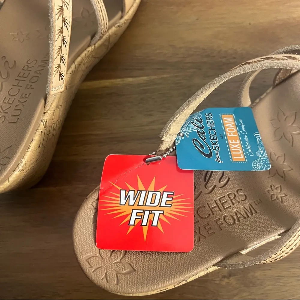 Sketchers BEVERLEE - TIGER POSSE wedge sandal wide size 10 new - Image 8