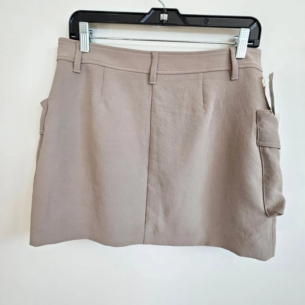 Wilfred Size 10 beige mini skirt with flap pockets - Image 4