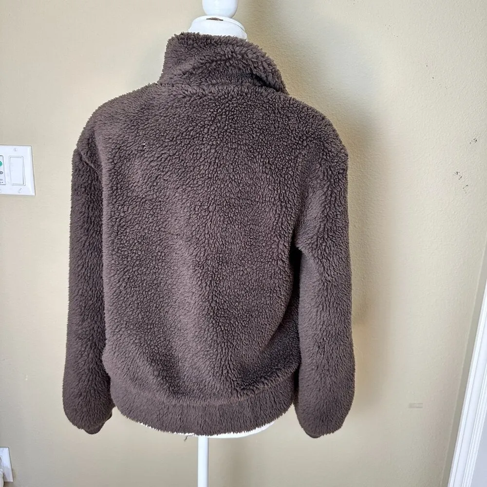 UNIVERSAL THREAD Chocolate Brown Teddy Bear Coat Size small - Image 5