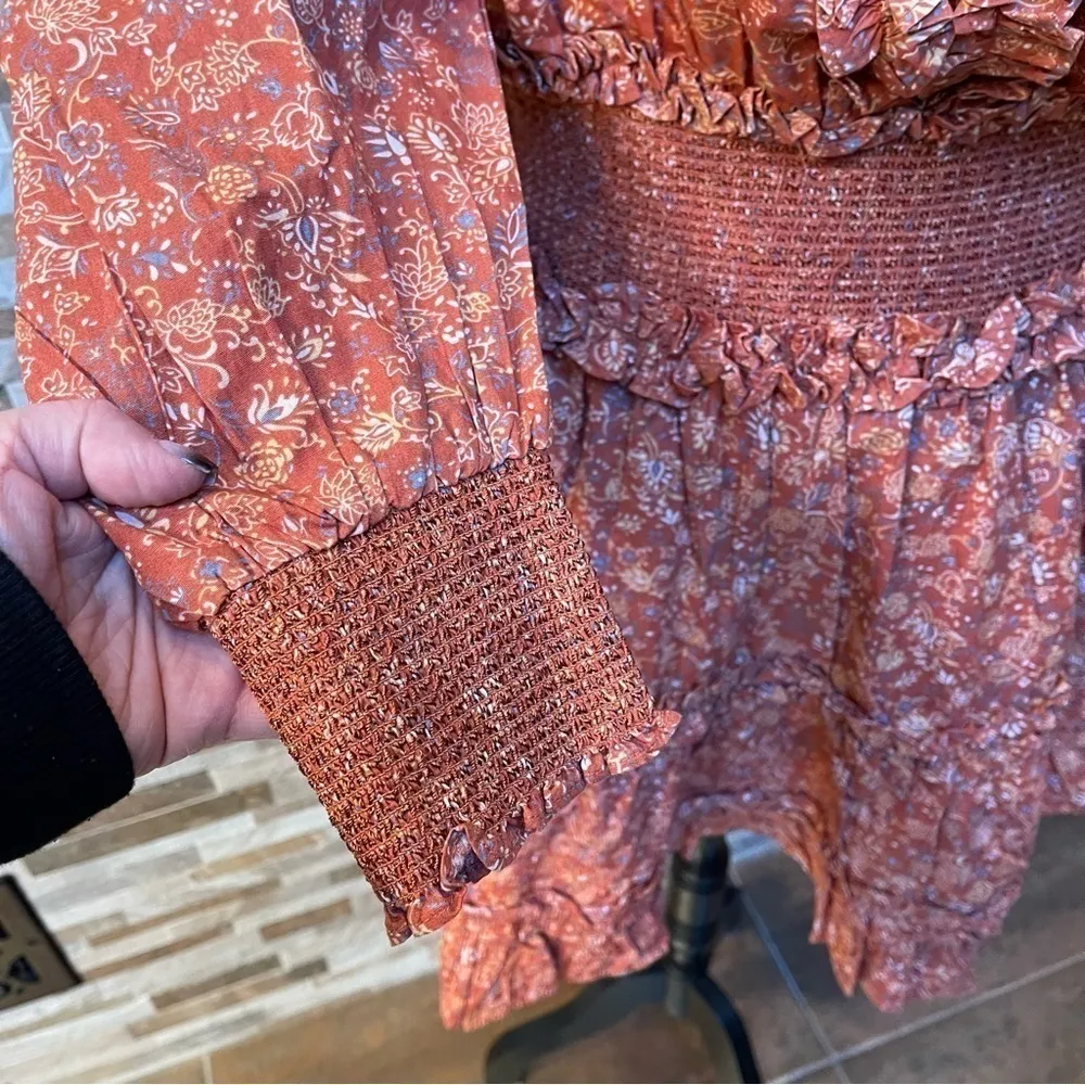 NWT HOUSE OF HARLOW 1960 - x Revolve Wallis Rust Dress Cotton Sz XL - Image 15