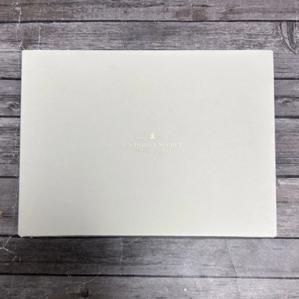 Victorias Secret Vintage Satin Pink Blue Short Sleeve Sleep Shirt Box Medium New - Image 7