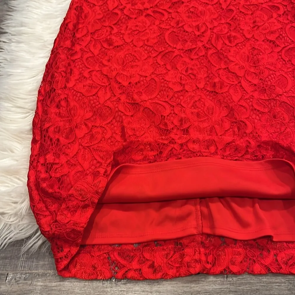 NWT Alexia Admor ‘Elly’ lace overlay high neck sheath dress M - Image 8