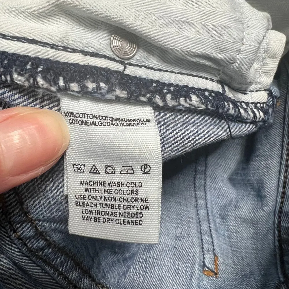 Free People Rock Denim Uptown Jean Shorts High Rise Size 25 - Image 5