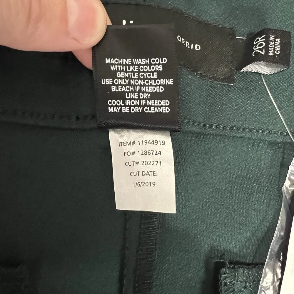 Torrid Studio Signature Ponte Stretch Trousers Forest Green Dress Pants Size 26R - Image 10