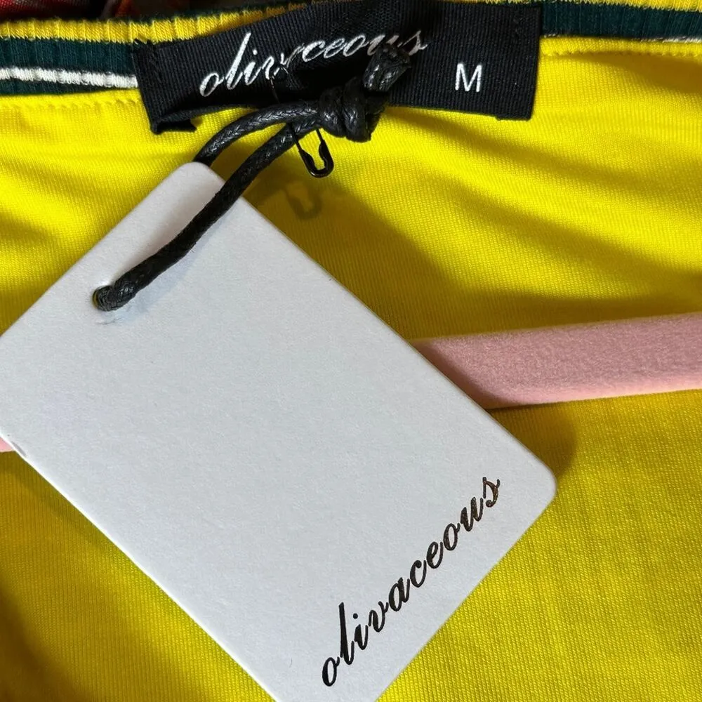 Olivaceous Striped Tube Top Yellow/Green/Blue/White  M - Image 12