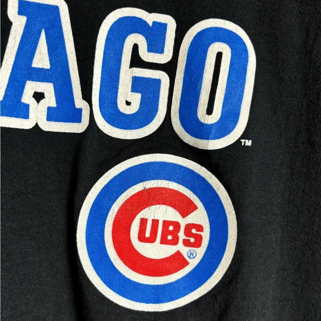 Vintage Fruit Of The Loom Unisex Chicago Cubs Baseball Short Sleeve Tee Sz Large - Image 3