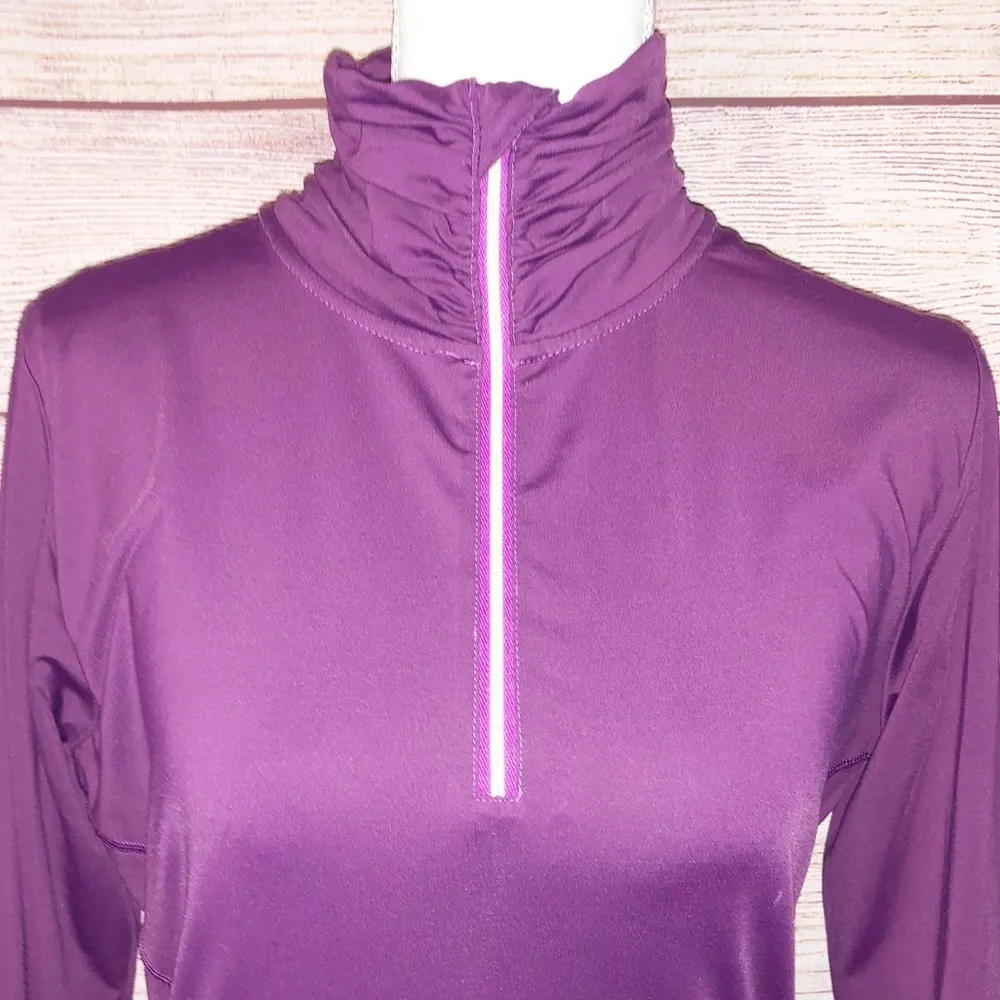 Title Nine Paradigm Purple Quarter Zip Athletic Long Sleeve Pullover Top  Size M - Image 11