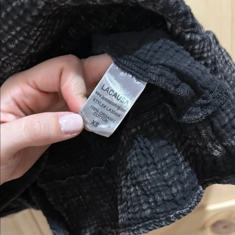 Lacausa - Black Textured Women's Dress with Pockets - XS - Image 5