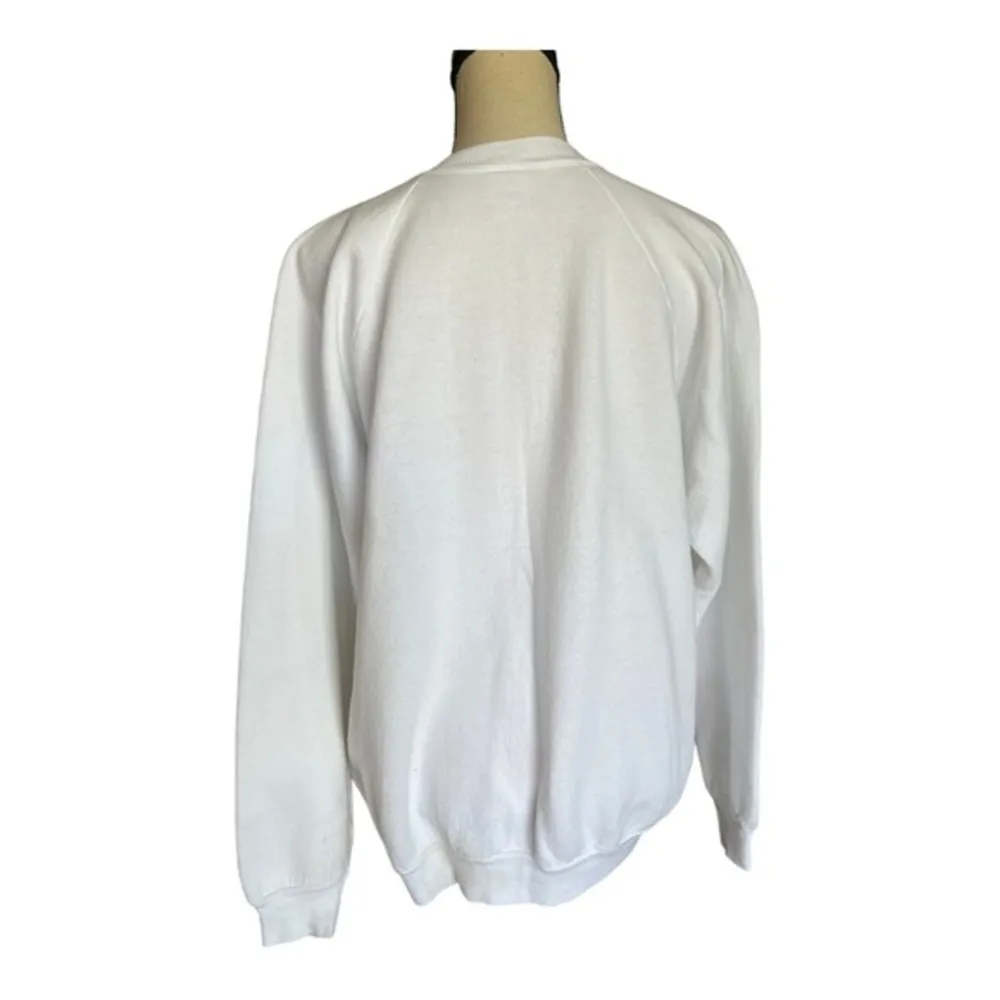 Fruit Of The Loom White Vintage Sweatshirt Size XL - Image 3