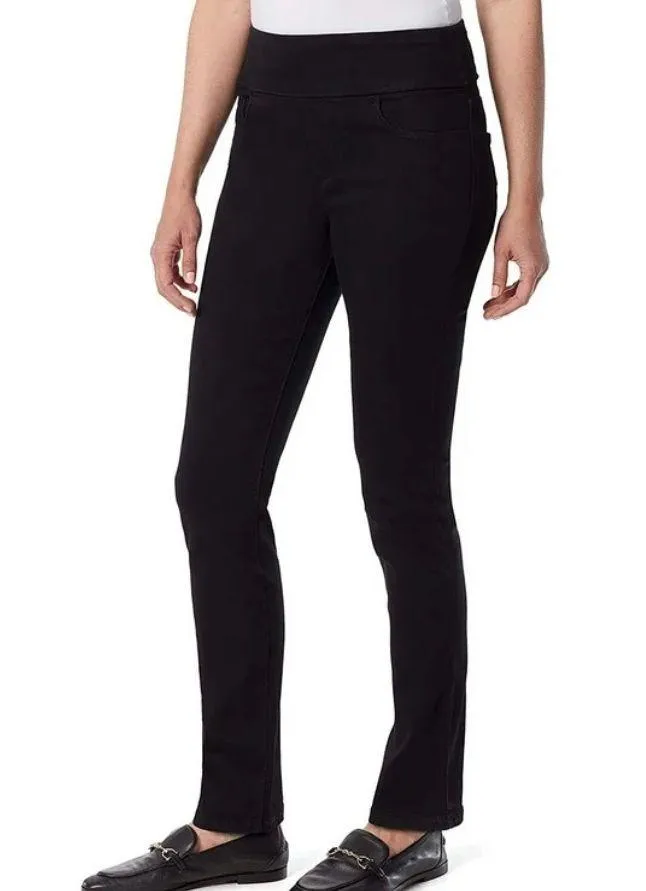 Gloria Vanderbilt Black Amanda Pull-On Jeans - Size: 14 Long - Image 9