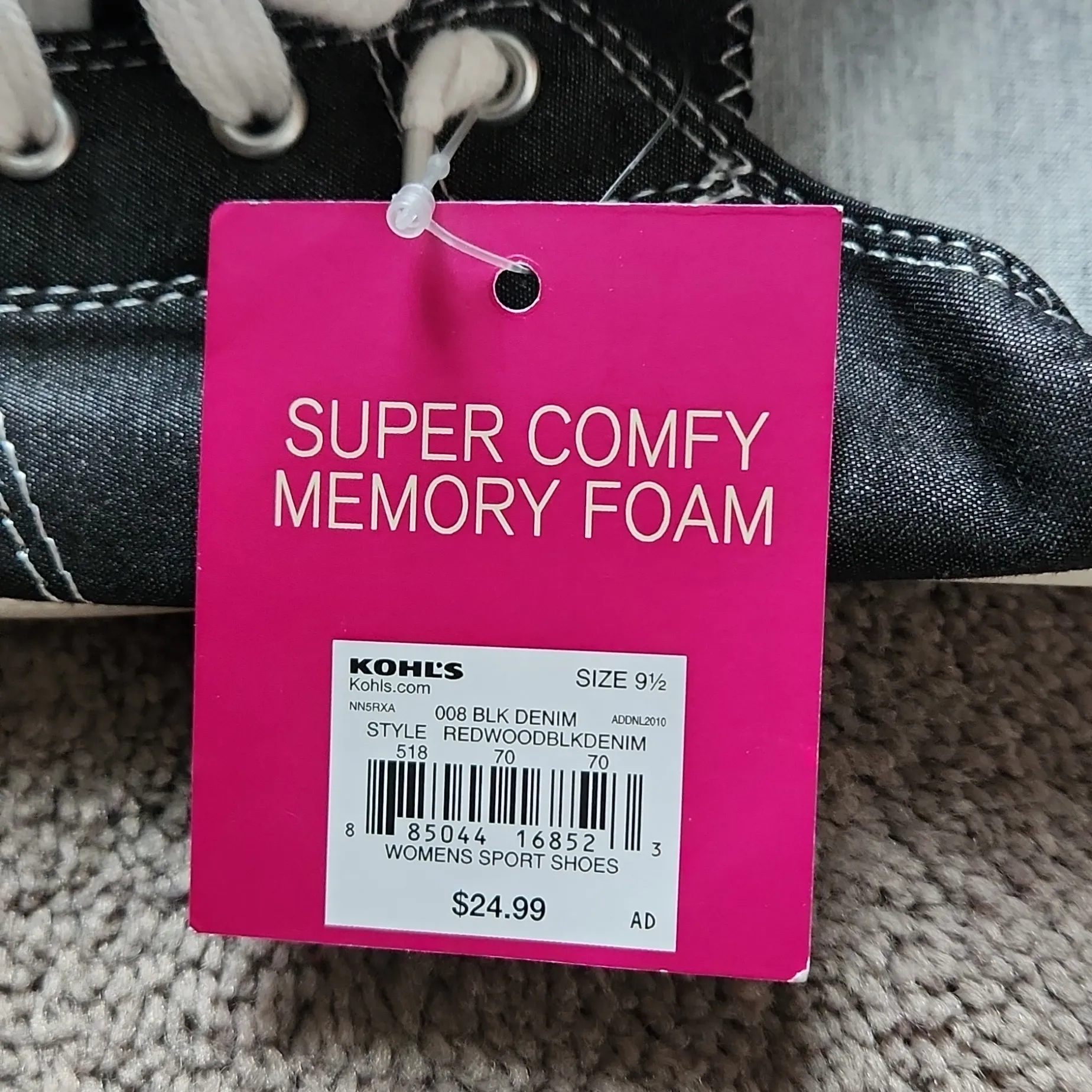 SO Redwood Black Denim Shoes SIZE 9.5 - Image 3