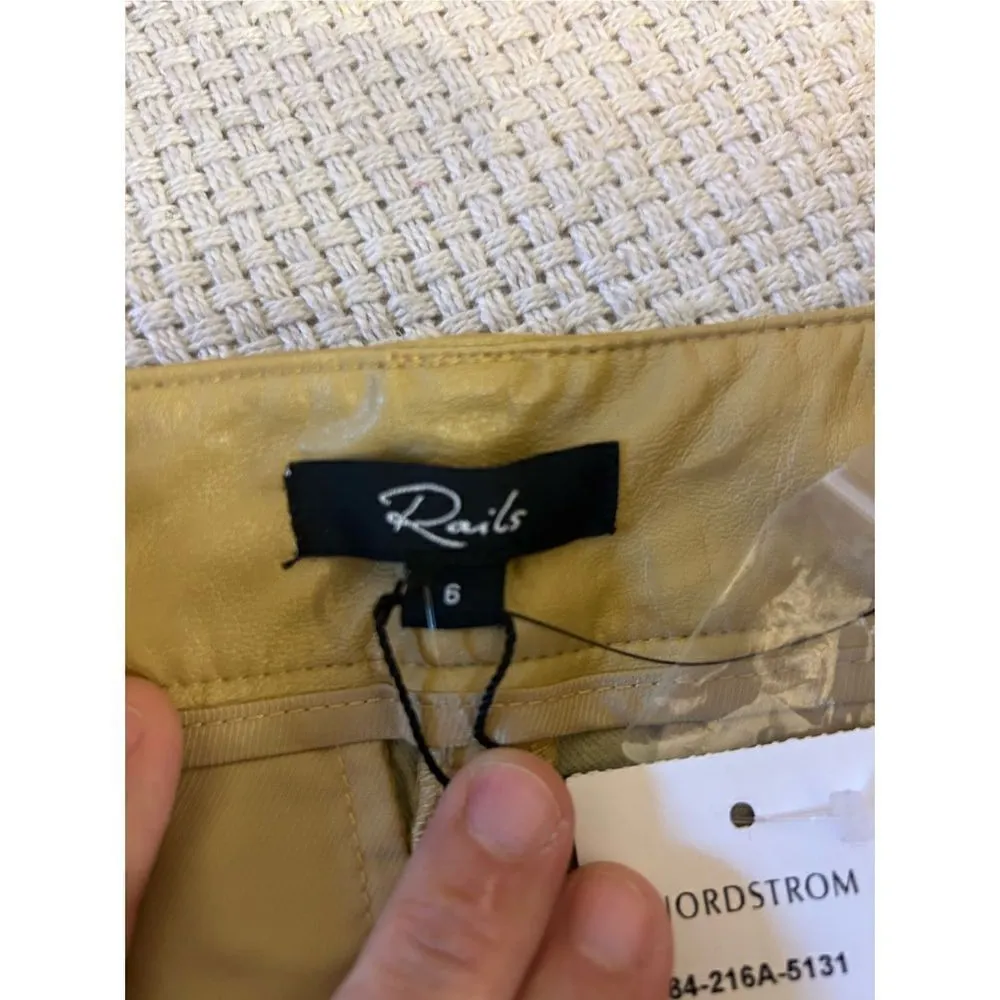 🆕 RAILS Jo Faux Leather High Waist Tapered Leg Pants size 6 BIN J - Image 4