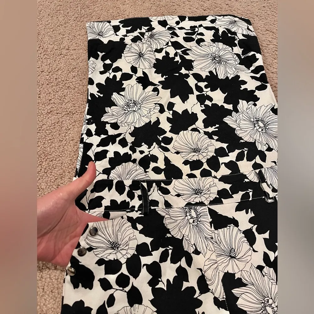 CRISP tube B&W floral dress Black Size M - Image 4