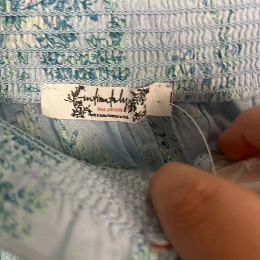 FP Intimately Floral Smocked Semi Sheer Cottage Shortie New XS Button Ditsy - Image 5