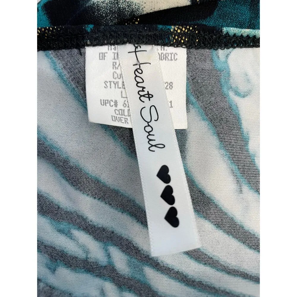 Y2K Heart Soul Dress Large Whimsigoth Medallion Flounce Sleeve Fairygrunge - Image 5