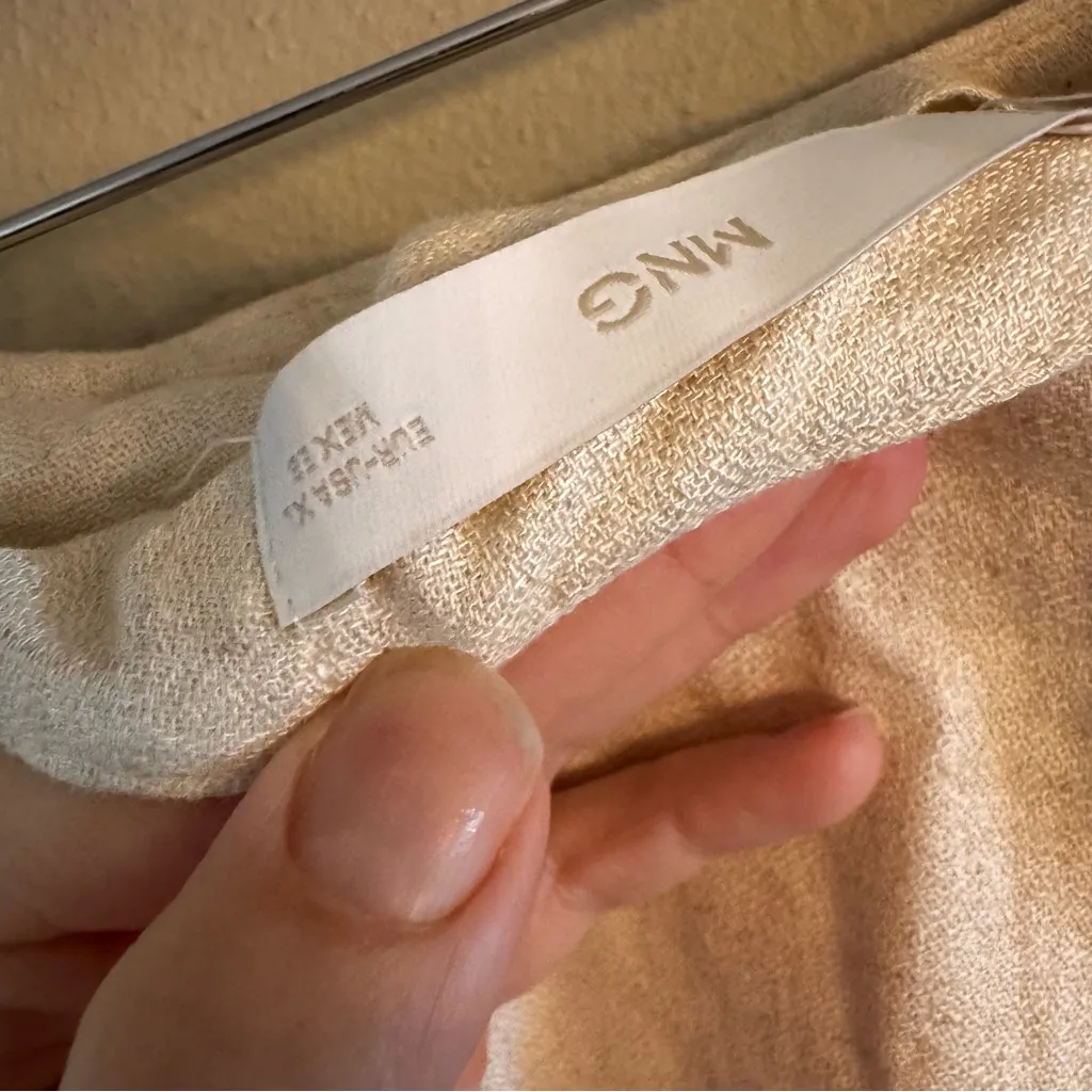 Mango MNG‎ Cream Wrap Skirt - Image 4