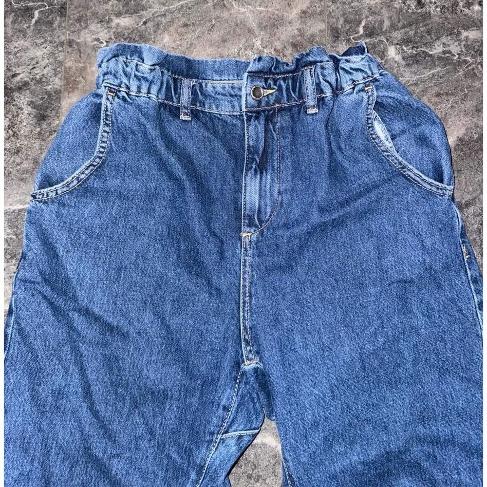 Zara Paperbag Denim Jeans Medium Wash Size 4 - Image 2