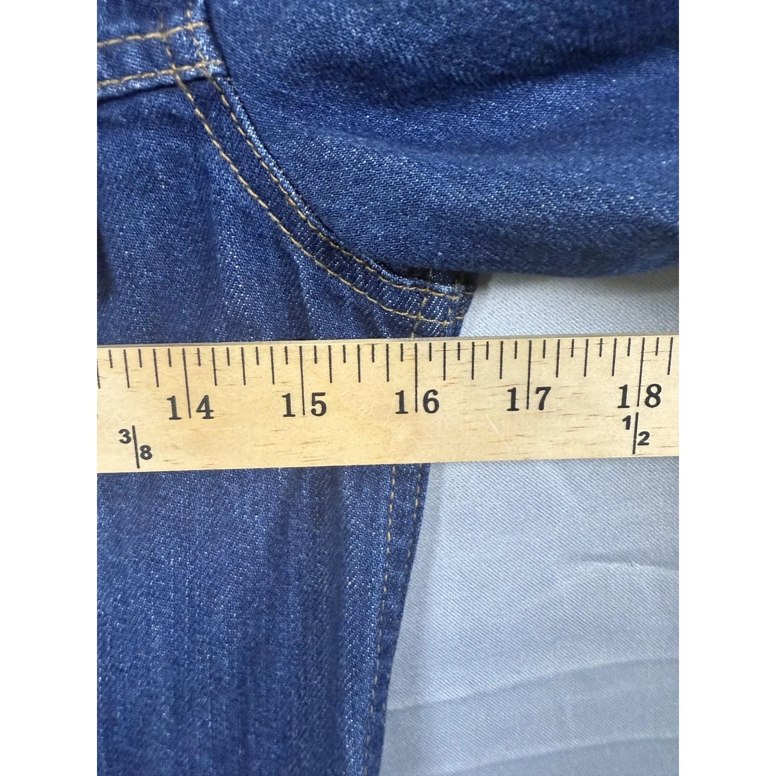 Madewell Jacket Womens Extra Small Blue Denim Jean Trucker Button Front Classic - Image 4