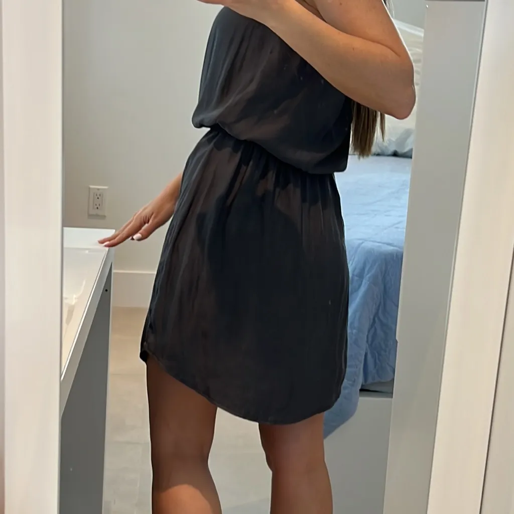 Express women XS button down sleeveless dress with elastic at waist front pocket - Image 3