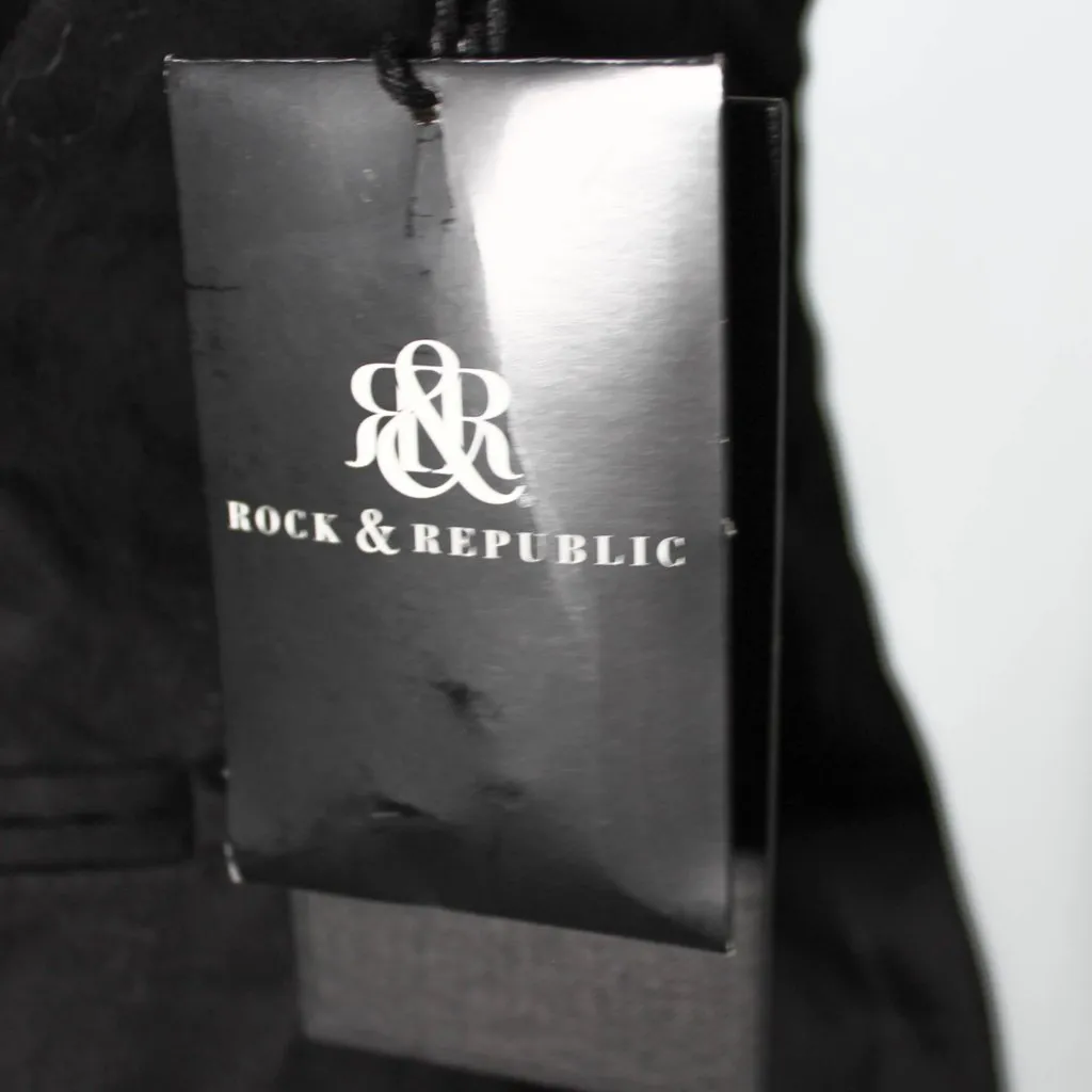 NWT Black Blazer with Rhinestone Sparkle Collar Detail - Image 9