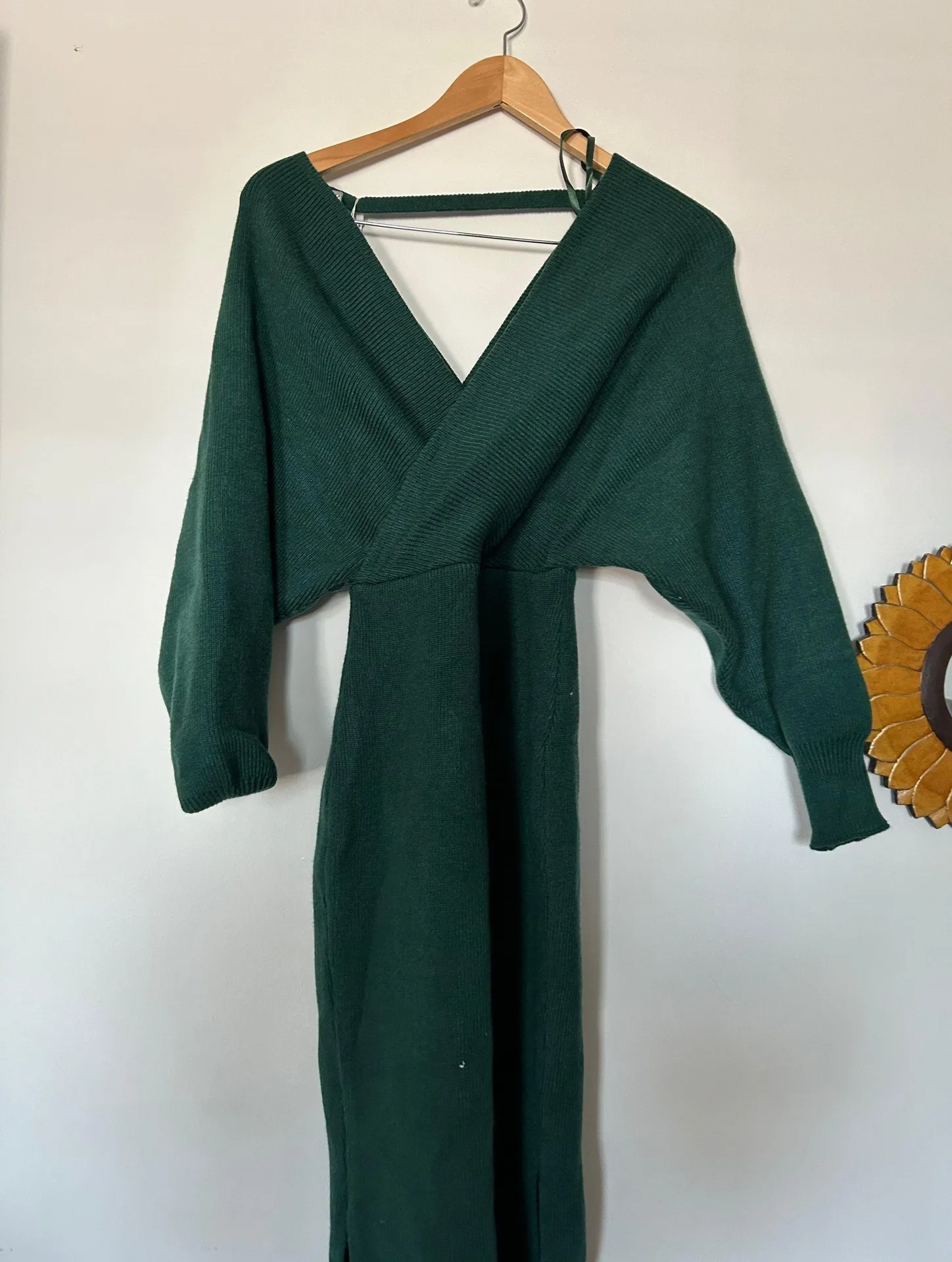 One And Only Collective Emerald Green Sweater Dress Size M - Image 9