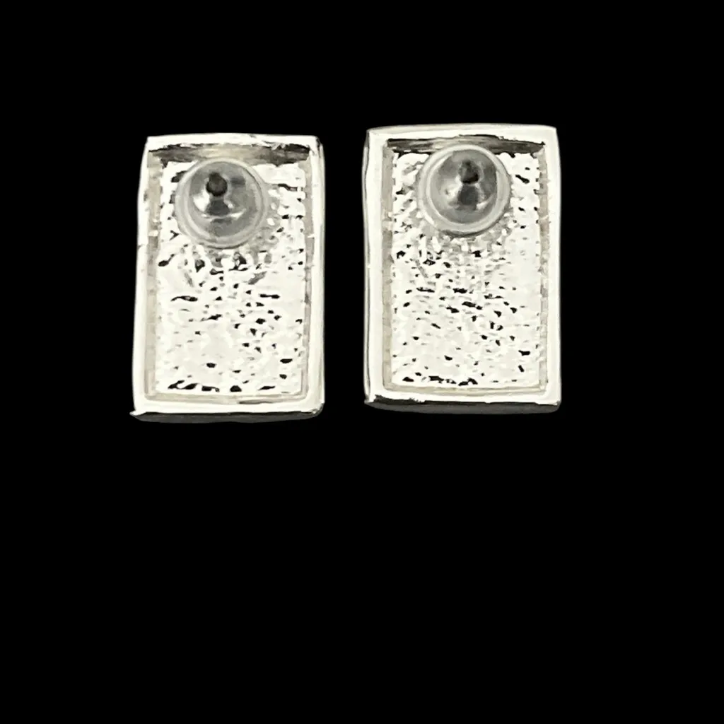 Vintage Art Deco Harlequin Green Beige Enamel Choker Earrings Jewelry Set - Image 10