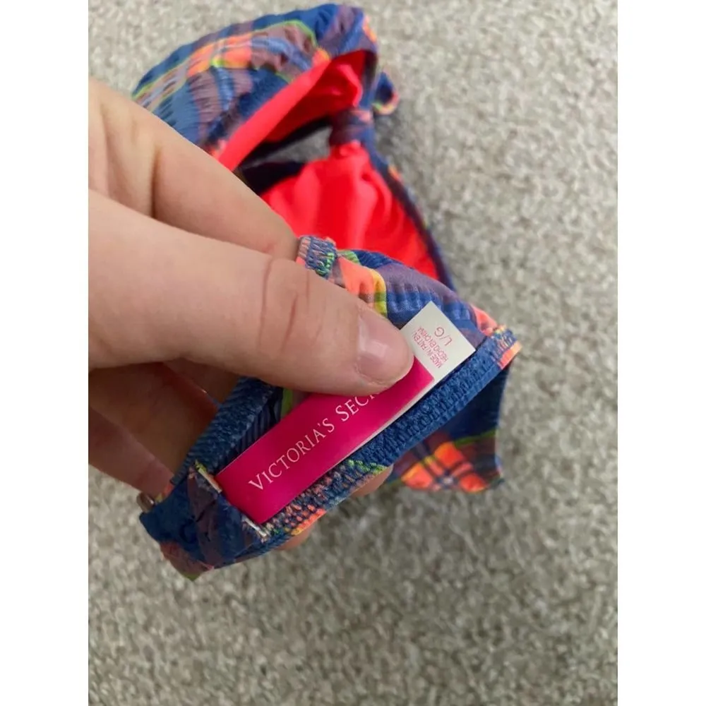 Victoria's Secret strapless bikini top‎ plaid size large - Image 3