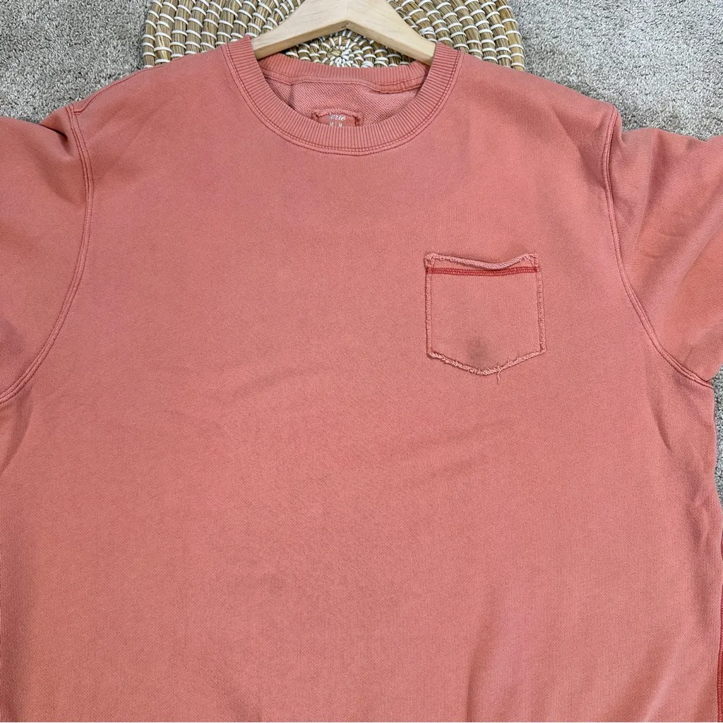 aerie Women’s Pullover Crew Neck Sweatshirt Longsleeve Lounge in Coral Oramge M - Image 3
