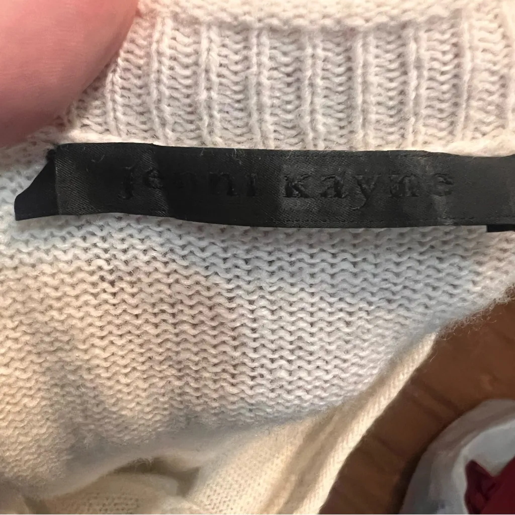 Jenni Kayne Everyday Sweater Ivory Cream Crewneck Size Small Wool Cashmere Small - Image 14