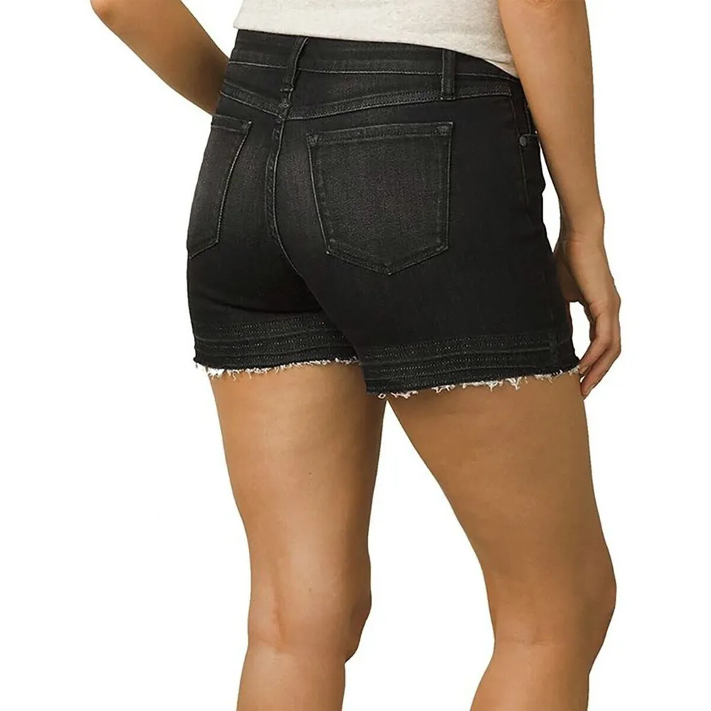NWOT PrAna Raw Hem Cut Off Raw Hem London Black Denim Shorts-Black 0 / 25 - Image 3