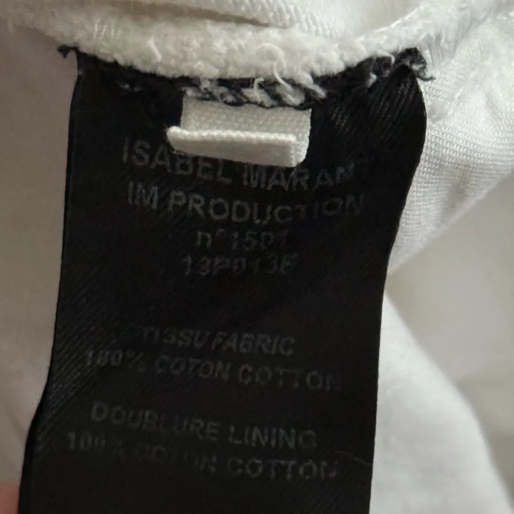 Isabel Marant Etoile High Rise Tapered Leg Jeans | White | 34 (US XS) - Image 6