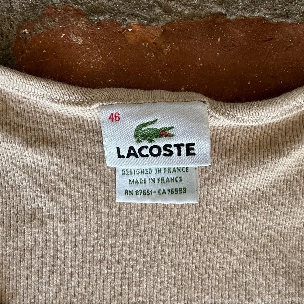 Lacoste women's size XL 46 tan beige tank top sleeveless shirt - Image 3
