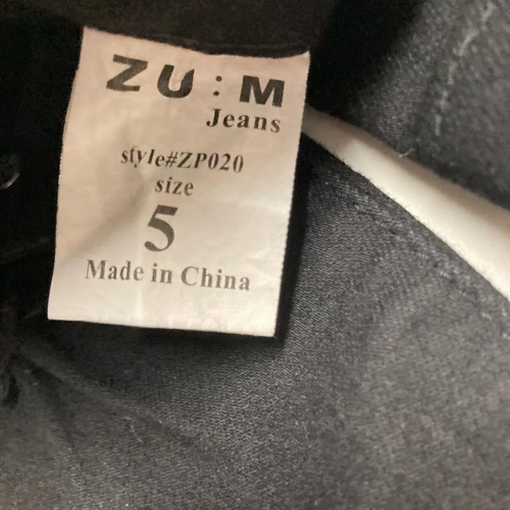 ZU:M Denim Collection, Women’s (JR’s)Distressed with holes jeans,Black, Size 5, Black - Image 7