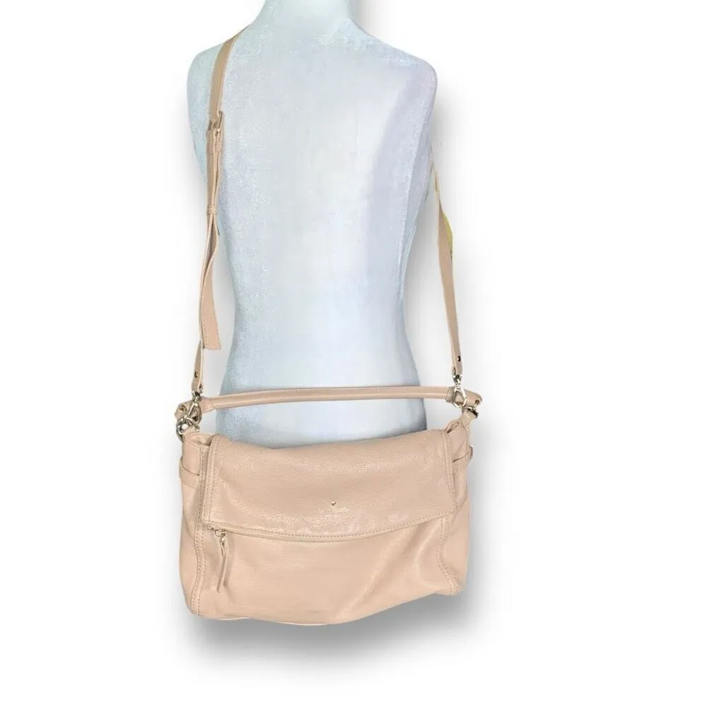 Kate Spade Cobble Hill Minka Blush Pink Leather Crossbody Bag Striped Lining - Image 16