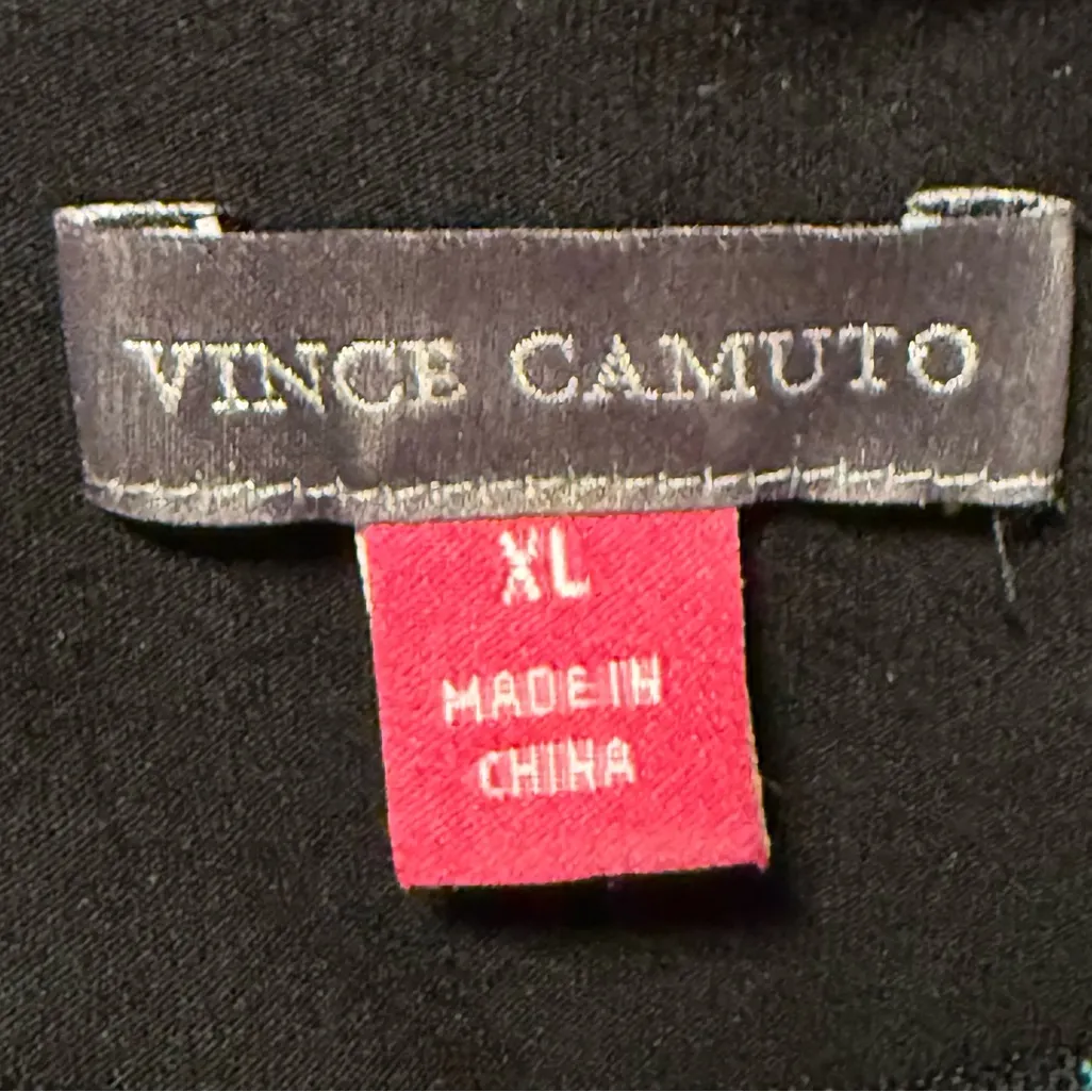 Vince Camuto Embroidered Mesh Maxi Dress Sleeveless‎ Black Floral Sheer Size XL - Image 6