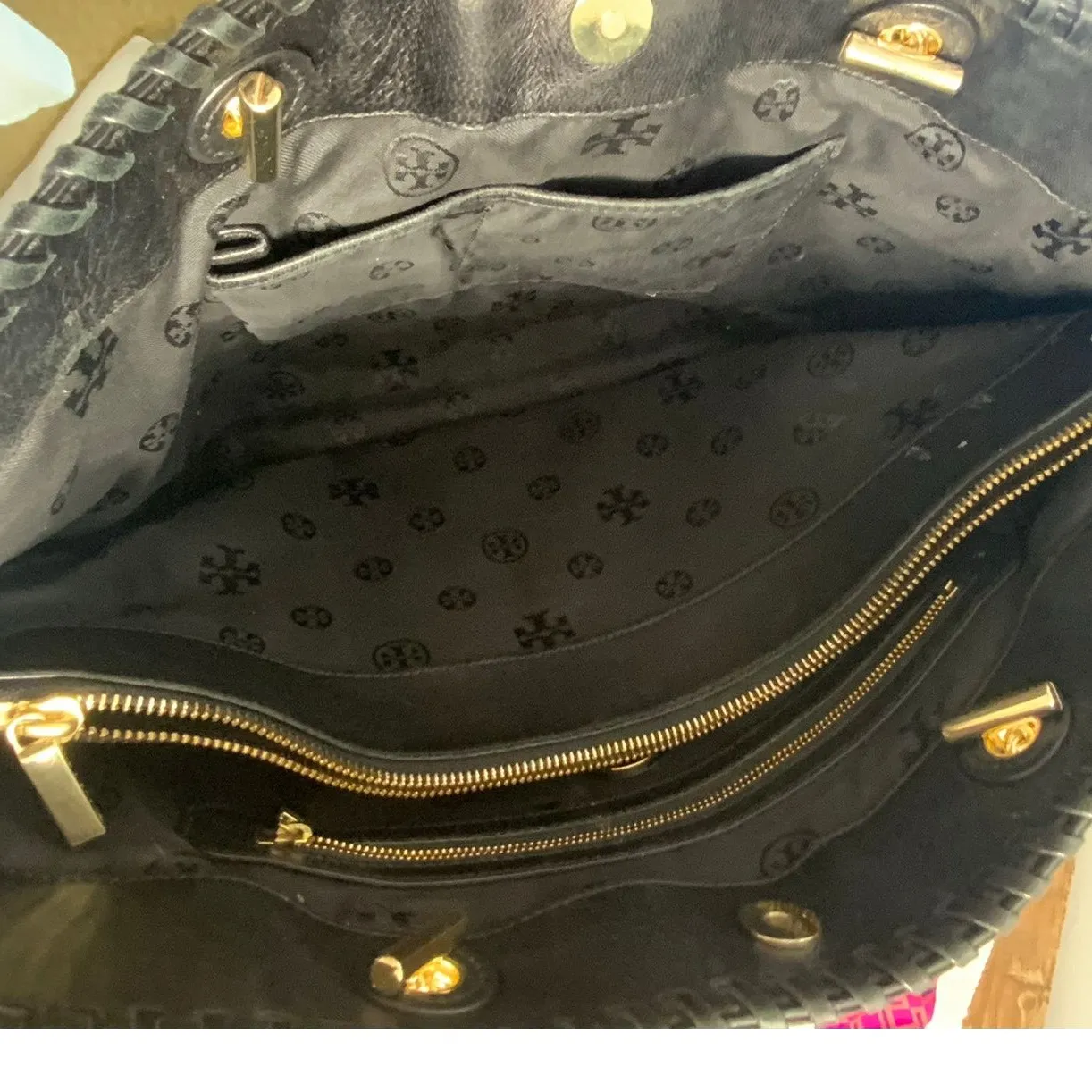 Tory Burch Black Quilted Leather Marion‎ Tote - Image 4