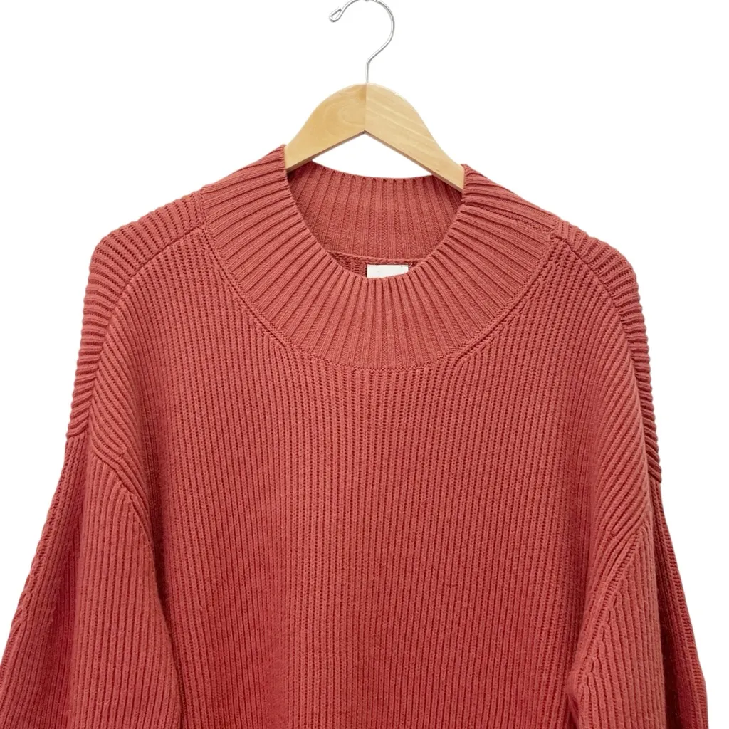 NWT Maeve Anthropologie Cedar Mock Neck Knit Sweater Dress Sz Large Rust Brown - Image 6