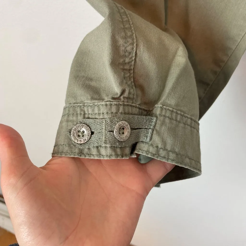 Levi's Women's 8 Y2K Capri Cargo Army Green Low Rise Pants Grunge‎ Punk Skater - Image 3