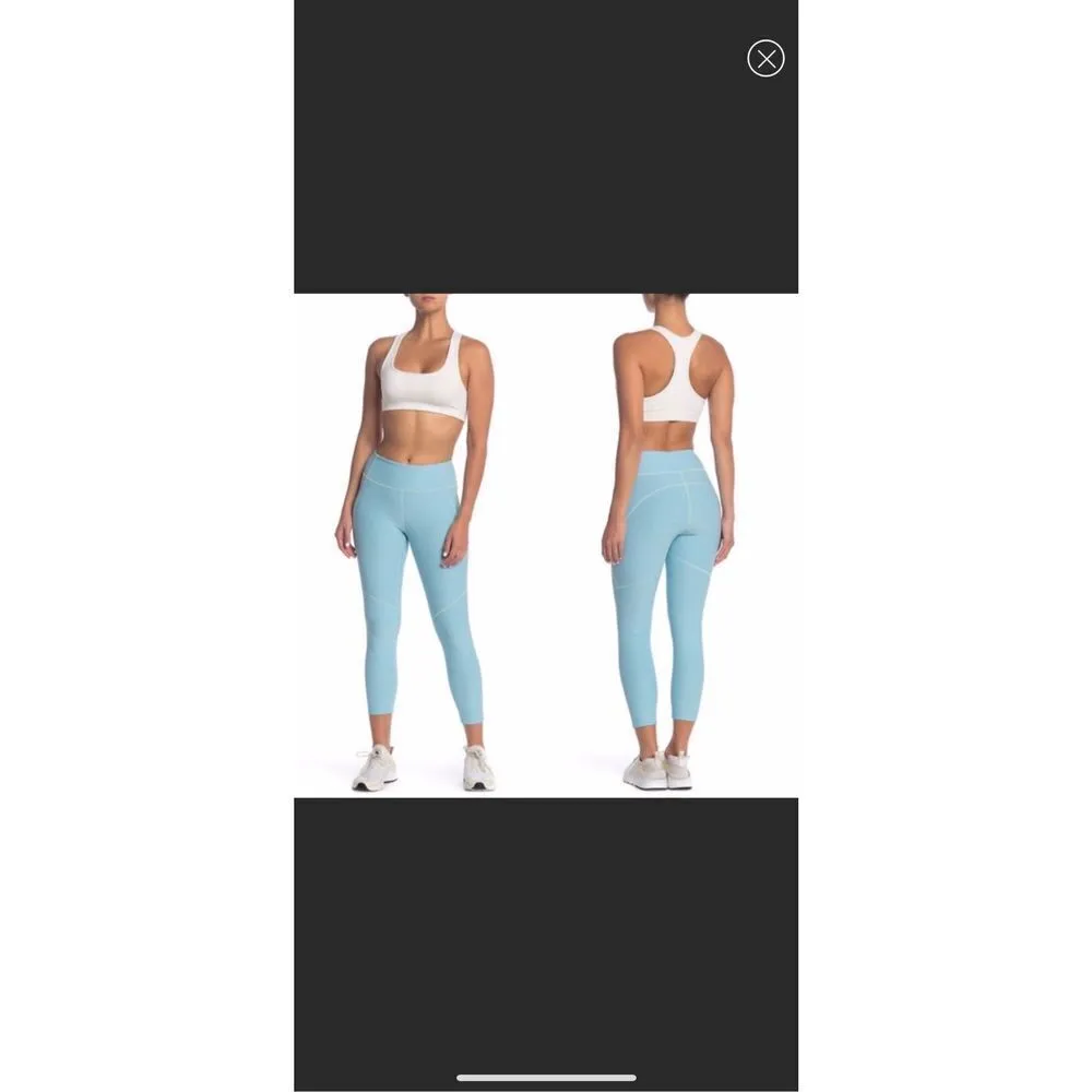 Outdoor Voices Women's Warmup Leggings‎ Cropped Gym Pool Blue Small yoga - Image 2