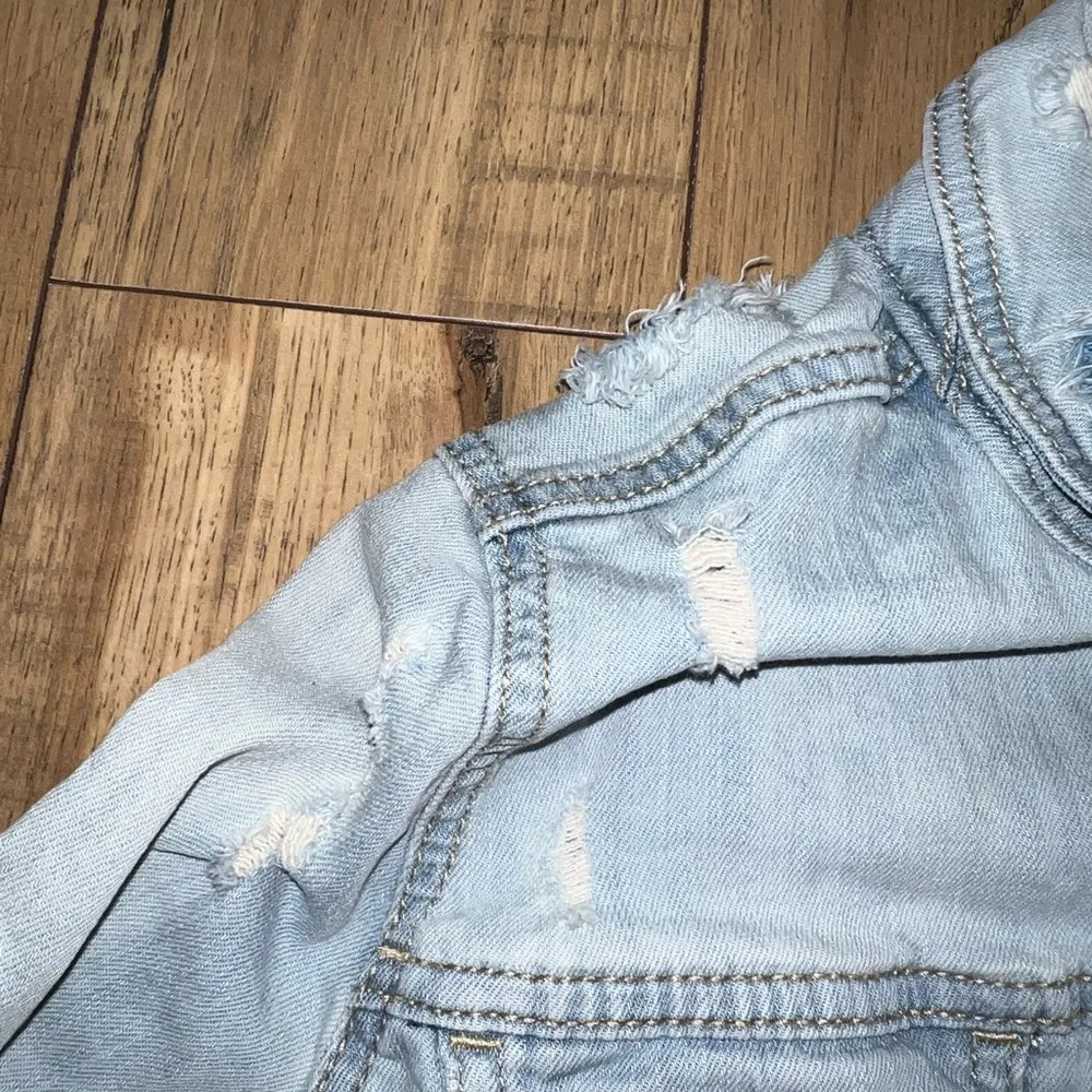 ripped jean jacket - Image 4