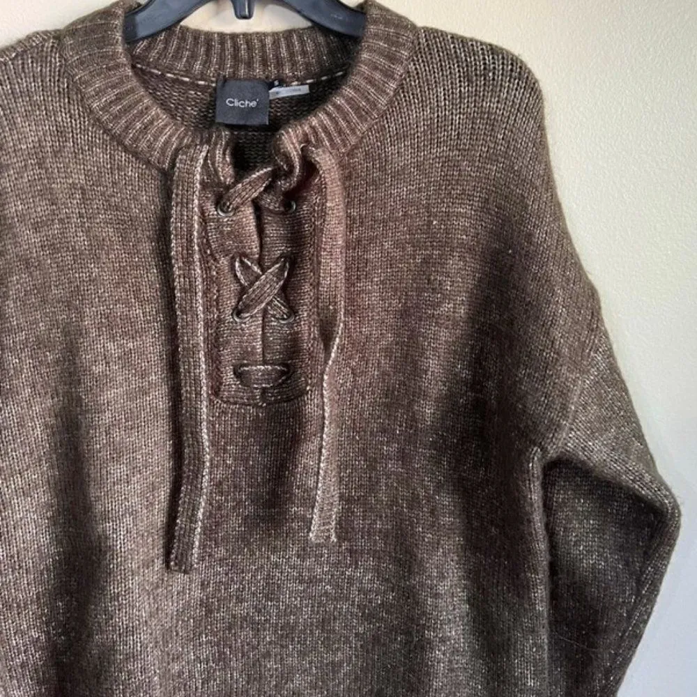 Cliche small brown sweater Brown - Image 2